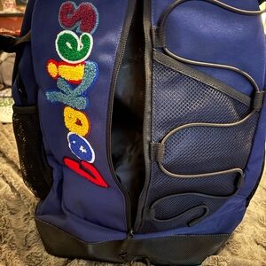 Cookies Blue Embroidered Men's Backpack